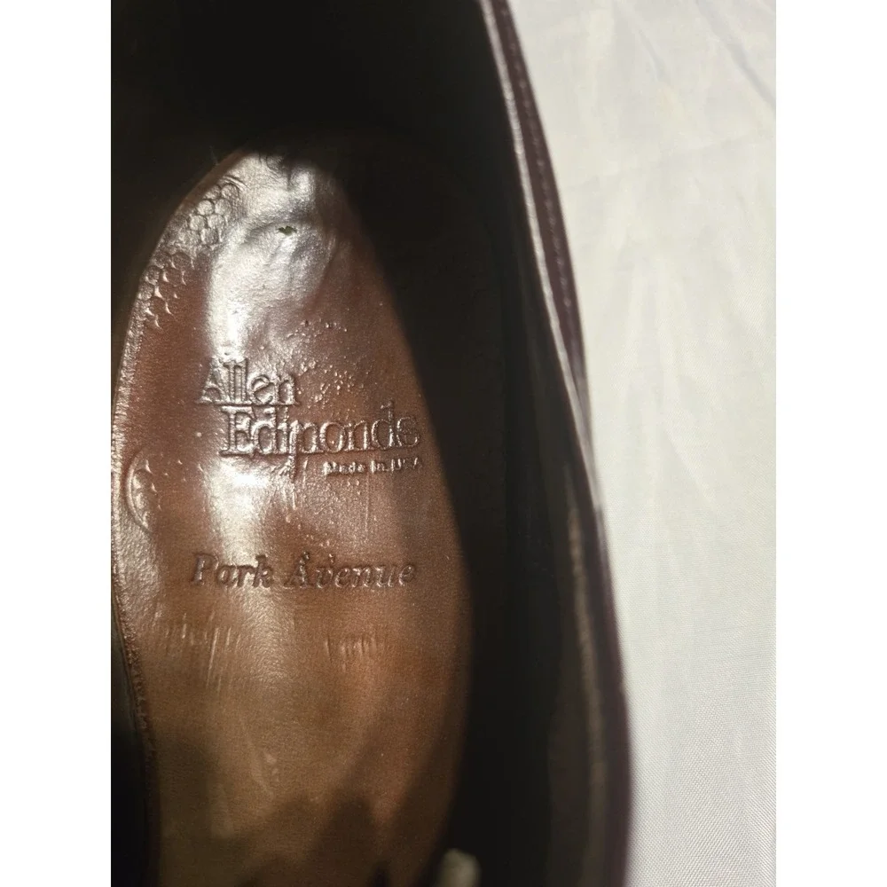 Allen Edmonds Park Avenue 13B Cap Toe Oxford‎ Brown Leather Dress Shoes USA
